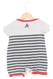 Vorschaubild 2 von KIDS Baby Einteiler Strampler Gr. 74 Gestreift Grau Rot