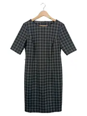 Vorschaubild 1 von Damen Freizeitkleid Kariert Grau Gr. 40;L