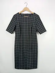 Vorschaubild 2 von Damen Freizeitkleid Kariert Grau Gr. 40;L