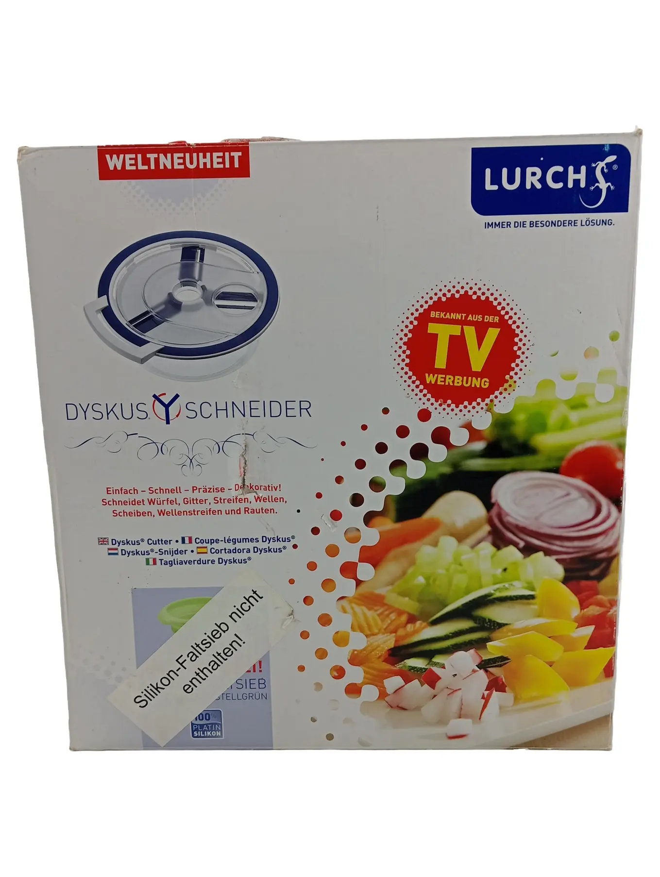 LURCH Dyskus Schneider Spiralschneider Gemüseschneider Küche Weiß Kunststoff