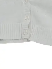 Vorschaubild 2 von Strickjacke Mädchen Gr. 110 Weiß Basic Cardigan Baumwolle