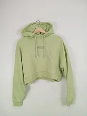Vorschaubild 2 von Damen Kapuzenpullover Hoodie Crop Top Gr. 40 Grün Streetwear