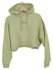 Vorschaubild 1 von Damen Kapuzenpullover Hoodie Crop Top Gr. 40 Grün Streetwear