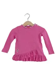 Vorschaubild 1 von Mädchen Langarmshirt Gr. 74 Rosa Feminin mit Rüschen
