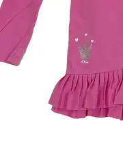 Vorschaubild 2 von Mädchen Langarmshirt Gr. 74 Rosa Feminin mit Rüschen