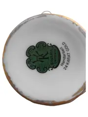 Vorschaubild 4 von Vase Kännchen Rose Blumenmuster Weiß Gold 12cm