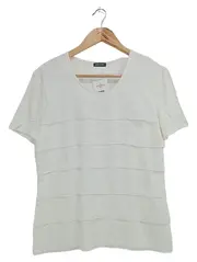 Vorschaubild 1 von Damen T-Shirt Gr. 36/S Weiß Klassisch Elegant Casual