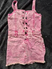 Vorschaubild 2 von Kinder Jeanskleid Gr. 128 Pink Casual Baumwolle