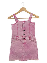 Vorschaubild 1 von Kinder Jeanskleid Gr. 128 Pink Casual Baumwolle