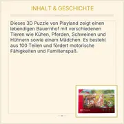 Vorschaubild 4 von 3D Puzzle Bauernhof 100 Teile Kinder Tiere ab 4 Jahre Lernspielzeug