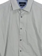 Vorschaubild 3 von Business Hemd Herren Gr. 37/38 Grau Slim Fit Baumwolle