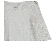 Vorschaubild 4 von TESINI Damen Häkel Bluse Gr. 34 Weiß Casual Lochmuster Frühjahr/Sommer