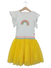 Vorschaubild 1 von Sommerkleid Mädchen bunt Pailletten Rüschen Gr. 140