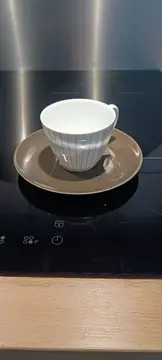 Vorschaubild 4 von Thomas Germany Kaffeetasse mit Untertasse Porzellan Braun Gestreift