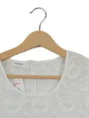 Vorschaubild 2 von Damen Top Shirt Gr. 40 Weiß Elegant Florales Muster