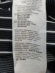 Vorschaubild 4 von Damen Freizeitkleid Gr. 36/S Schwarz Gestreift Casual Langarm