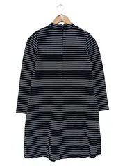 Vorschaubild 2 von Damen Freizeitkleid Gr. 36/S Schwarz Gestreift Casual Langarm