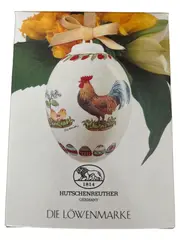 Vorschaubild 2 von Ole Winther Hahn Ei Dekodose Porzellan 1993 weiß 6cm