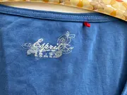 Vorschaubild 5 von Damen Top Flügel-Print Blau Gr. 42/XL Casual Baumwolle