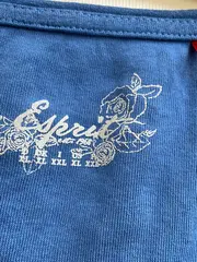 Vorschaubild 6 von Damen Top Flügel-Print Blau Gr. 42/XL Casual Baumwolle