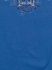 Vorschaubild 4 von Damen Top Flügel-Print Blau Gr. 42/XL Casual Baumwolle