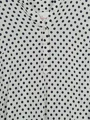Vorschaubild 3 von Damen Bluse gepunktet Gr. 36/S Casual Weiß
