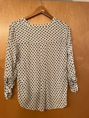 Vorschaubild 2 von Damen Bluse gepunktet Gr. 36/S Casual Weiß