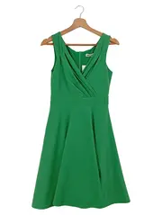 Vorschaubild 1 von Damen Freizeitkleid Gr. 36/S Grün Elegant Vintage Midikleid