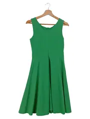 Vorschaubild 2 von Damen Freizeitkleid Gr. 36/S Grün Elegant Vintage Midikleid