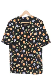 Vorschaubild 1 von Damen Blazer 42/XL Mehrfarbig Blumenmuster Elegant Vintage Kurzarm