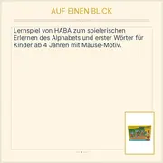 Vorschaubild 3 von Mäuse-ABC Lernspiel Buchstaben lernen ab 4 Jahre gut Holz Pappe