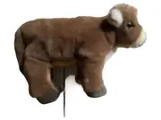 Vorschaubild 1 von Stofftier Bulle Braun Kuscheltier Knopf im Ohr 27 cm
