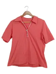 Vorschaubild 1 von Damen Poloshirt Gr. 42 Rot Casual Kurzarm Baumwolle