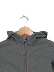 Vorschaubild 4 von Mädchen Softshelljacke Gr. 134 Grau Kapuze Fleece gefüttert