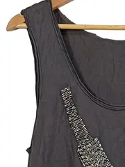 Vorschaubild 2 von Damen Top Grau Perlenbesatz Gr. 40/L Elegant