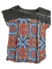 Vorschaubild 2 von Damen T-Shirt Gr. 36/S Mehrfarbig Grafisch Casual Viskose