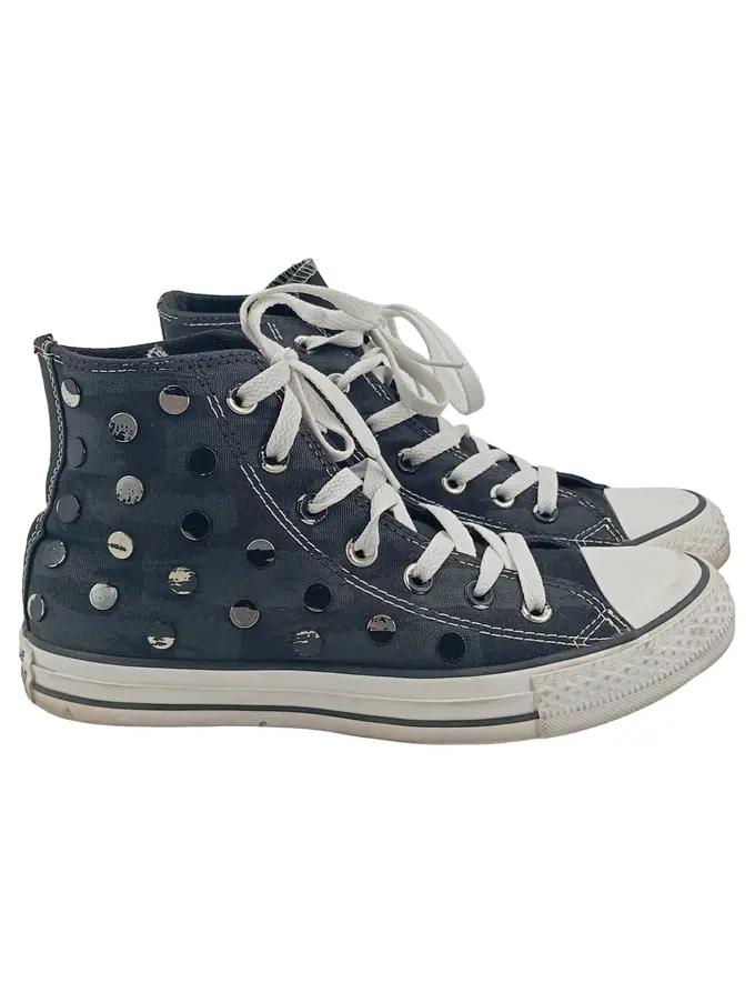 CONVERSE Chuck Taylor All Star High Nieten Sneaker Damen Schwarz Gr 39