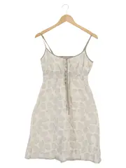 Vorschaubild 1 von Damen Sommerkleid Gr. 36/S Beige Casual mit Blattmuster