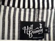 Vorschaubild 7 von Damen Bluse gestreift Schleife Vintage Schwarz Weiß Gr. 38/M