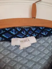 Vorschaubild 4 von Damen T-Shirt Blau Gr. 44/XXL mit Reißverschluss Modern