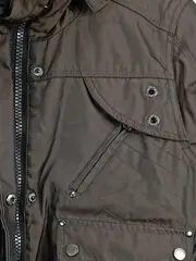 Vorschaubild 3 von Damen Steppjacke Gr. 38 Braun Outdoor Kapuze Fellbesatz