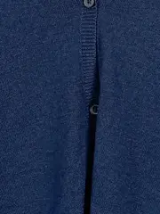 Vorschaubild 4 von Damen Strickjacke Blau Gr. 38/M Casual V-Ausschnitt Knopfleiste