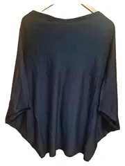 Vorschaubild 2 von Damen Strickjacke Blau Gr. 38/M Casual V-Ausschnitt Knopfleiste