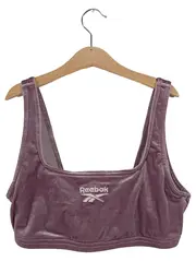 Vorschaubild 1 von Damen Sport BH Samt Crop Top Größe 36 Lila Velvet