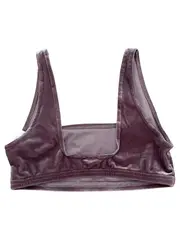 Vorschaubild 3 von Damen Sport BH Samt Crop Top Größe 36 Lila Velvet