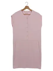 Vorschaubild 1 von Blusenkleid Rosa Gr. 38/M Elegant Uni Damen Kleid