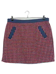 Vorschaubild 1 von Damen A-Linienrock Minirock Gr. 42 Kariert Rot Blau Tweed