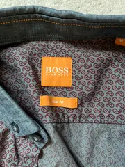 Vorschaubild 2 von Orange Hemd Herren M Paisley Langarm Freizeithemd Rot Baumwolle