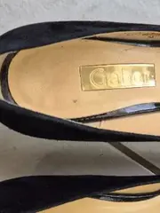 Vorschaubild 3 von Damen Pumps Schwarz Wildleder Gr. 38 Klassisch Elegant Business