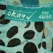 Vorschaubild 3 von Damen T-Shirt Türkis Abstrakt Farbenfroh Gr. 48, 50 2XL